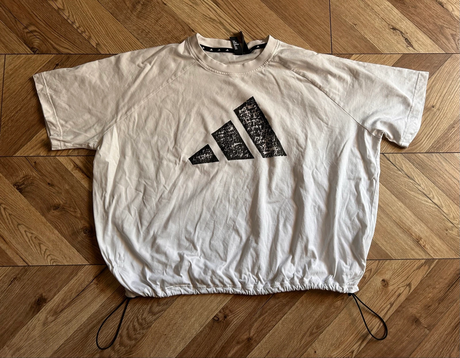 👕 Adidas white t-shirt with drawstring - Size M – photo 4